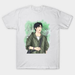 Boy on Green T-Shirt